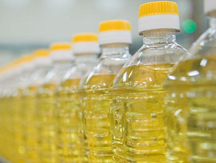 Bottles of vegetable oil